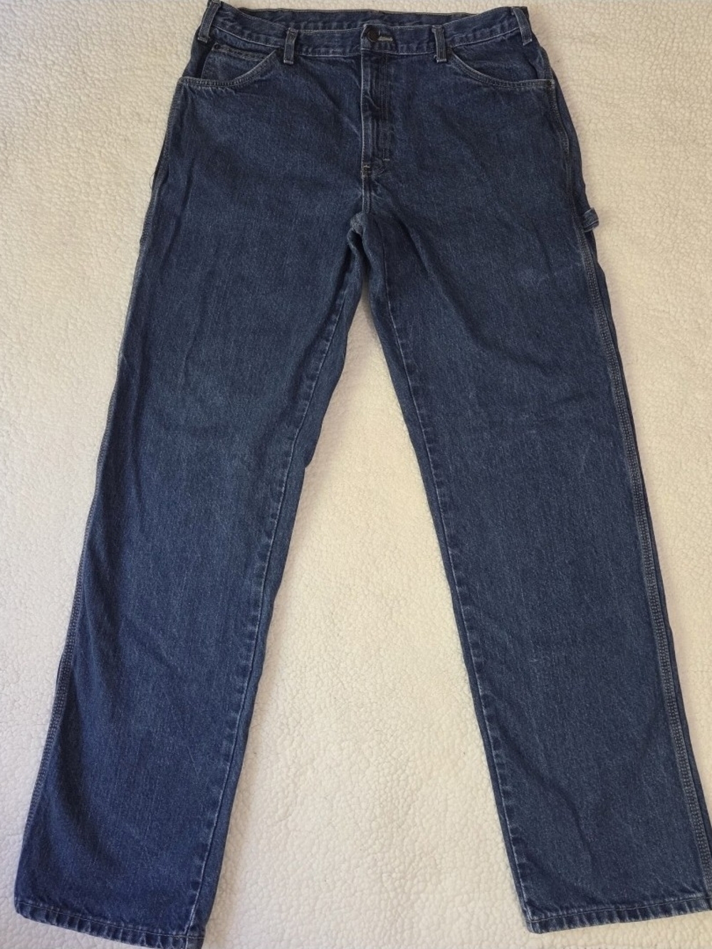 Dickies Carpenter Jeans Relaxed Straight Leg Blue Denim Utility Pants